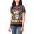 Skull Have A Rad Christmas Women Polo Shirt Santa Skull