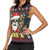 Skull Have A Rad Christmas Women Sleeveless Polo Shirt Santa Skull