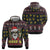 Skull Have A Rad Christmas Zip Hoodie Santa Skull