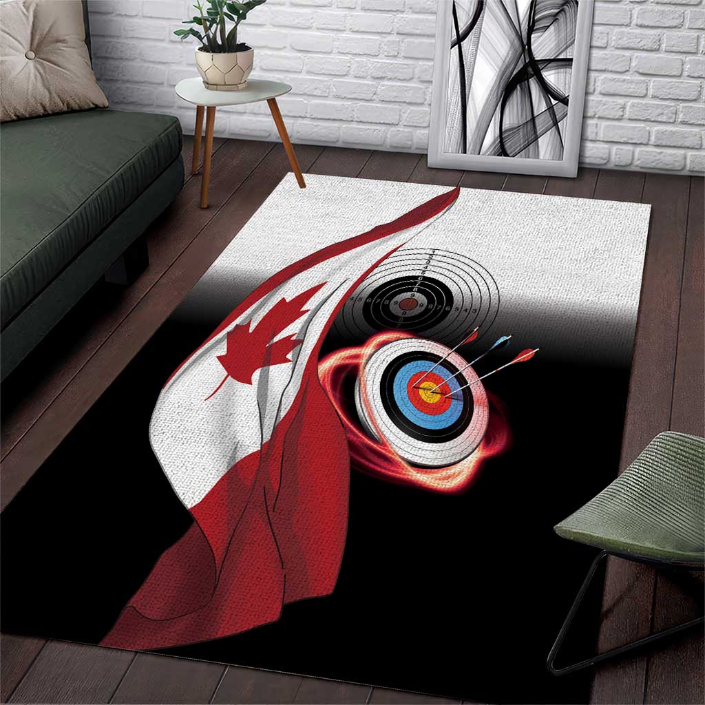 Canadian Flag Area Rug Canada Archery Target - Maple Leaf