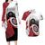 Personalized Canadian Flag Couples Matching Long Sleeve Bodycon Dress and Hawaiian Shirt Canada Archery Target - Maple Leaf