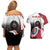 Personalized Canadian Flag Couples Matching Off Shoulder Short Dress and Hawaiian Shirt Canada Archery Target - Maple Leaf