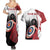 Personalized Canadian Flag Couples Matching Summer Maxi Dress and Hawaiian Shirt Canada Archery Target - Maple Leaf