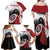 Personalized Canadian Flag Family Matching Off Shoulder Maxi Dress and Hawaiian Shirt Canada Archery Target - Maple Leaf