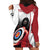 Personalized Canadian Flag Hoodie Dress Canada Archery Target - Maple Leaf