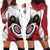 Personalized Canadian Flag Hoodie Dress Canada Archery Target - Maple Leaf