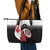 Canadian Flag Leather Tote Bag Canada Archery Target - Maple Leaf