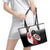 Canadian Flag Leather Tote Bag Canada Archery Target - Maple Leaf