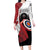 Personalized Canadian Flag Long Sleeve Bodycon Dress Canada Archery Target - Maple Leaf