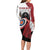 Personalized Canadian Flag Long Sleeve Bodycon Dress Canada Archery Target - Maple Leaf