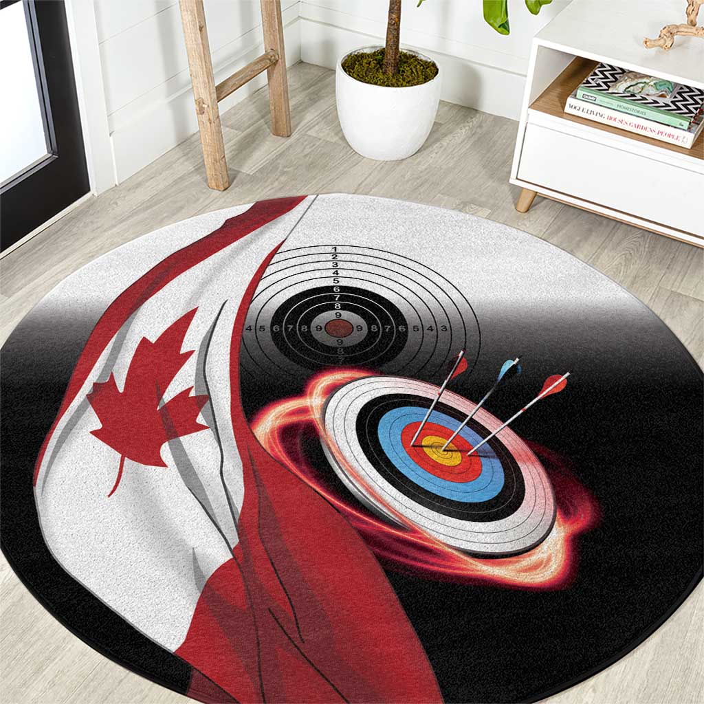 Canadian Flag Round Carpet Canada Archery Target - Maple Leaf