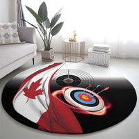 Canadian Flag Round Carpet Canada Archery Target - Maple Leaf