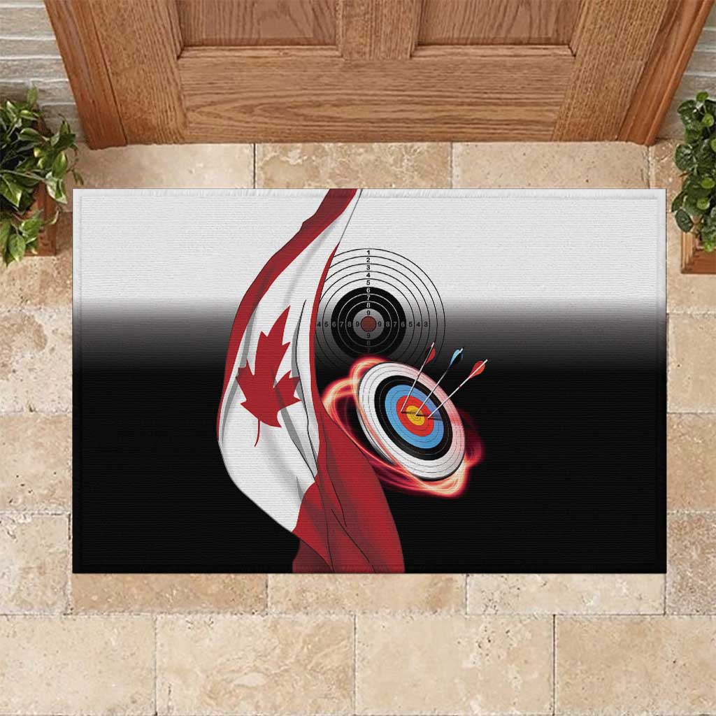 Canadian Flag Rubber Doormat Canada Archery Target - Maple Leaf