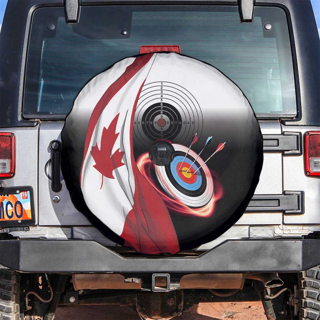 Canadian Flag Spare Tire Cover Canada Archery Target - Maple Leaf