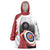 Personalized Canadian Flag Wearable Blanket Hoodie Canada Archery Target - Maple Leaf