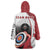 Personalized Canadian Flag Wearable Blanket Hoodie Canada Archery Target - Maple Leaf