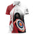 Personalized Canadian Flag Women Polo Shirt Canada Archery Target - Maple Leaf