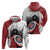 Personalized Canadian Flag Zip Hoodie Canada Archery Target - Maple Leaf