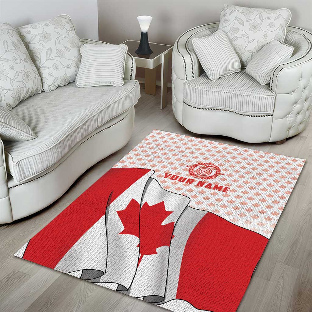 Personalized Canada Archery Area Rug Maple Leaf Canadian Flag