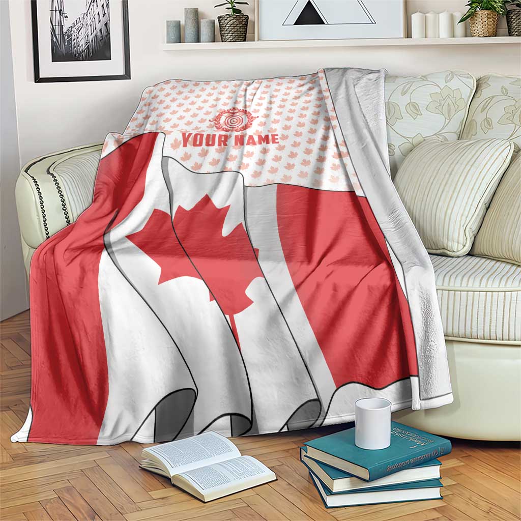 Personalized Canada Archery Blanket Maple Leaf Canadian Flag