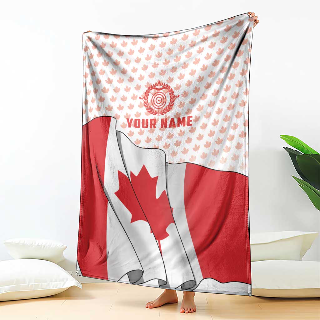 Personalized Canada Archery Blanket Maple Leaf Canadian Flag