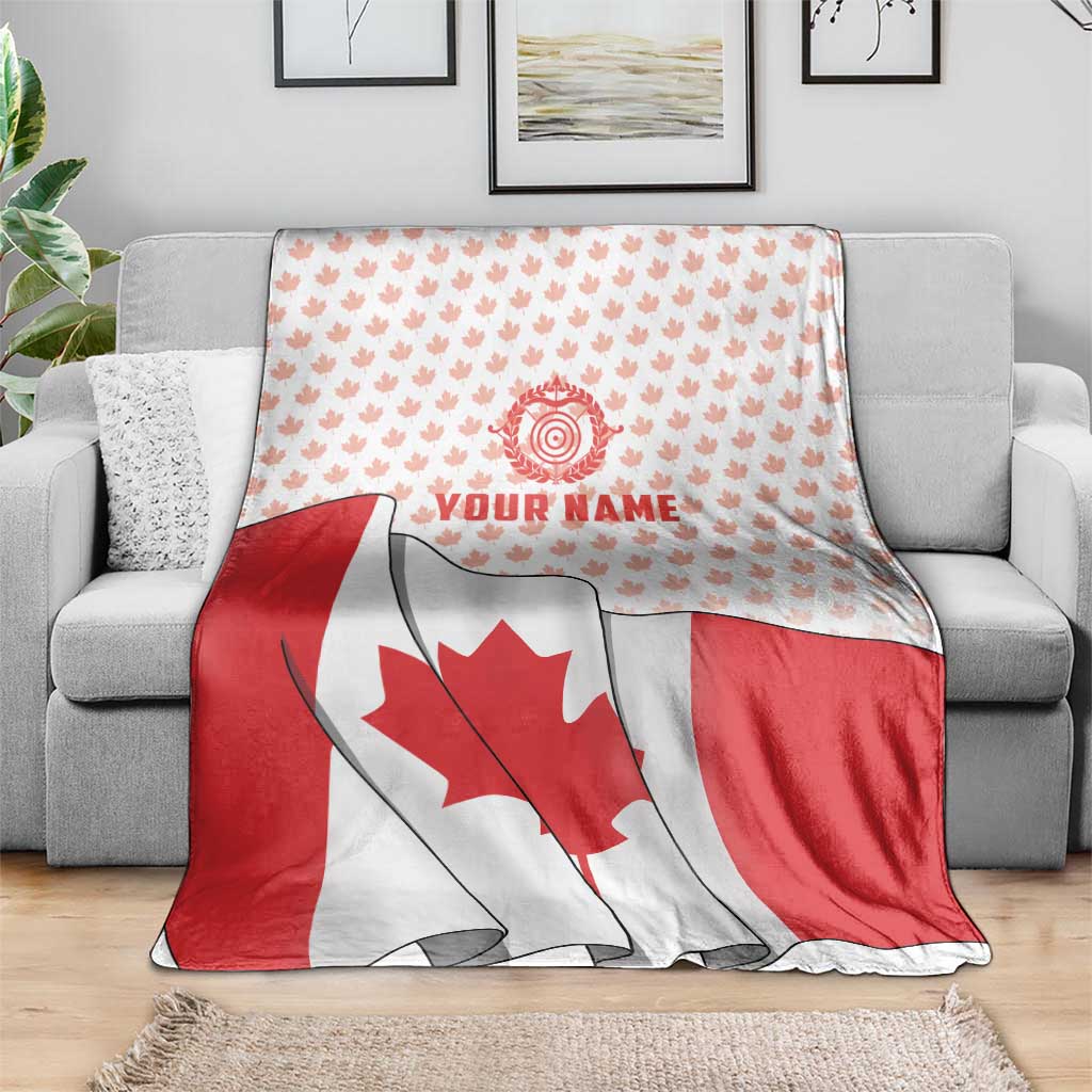 Personalized Canada Archery Blanket Maple Leaf Canadian Flag