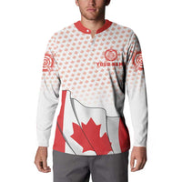 Personalized Canada Archery Button Sweatshirt Maple Leaf Canadian Flag