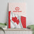 Personalized Canada Archery Canvas Wall Art Maple Leaf Canadian Flag