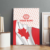 Personalized Canada Archery Canvas Wall Art Maple Leaf Canadian Flag