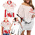 Personalized Canada Archery Family Matching Off Shoulder Short Dress and Hawaiian Shirt Maple Leaf Canadian Flag