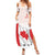 Personalized Canada Archery Family Matching Summer Maxi Dress and Hawaiian Shirt Maple Leaf Canadian Flag