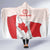 Personalized Canada Archery Hooded Blanket Maple Leaf Canadian Flag