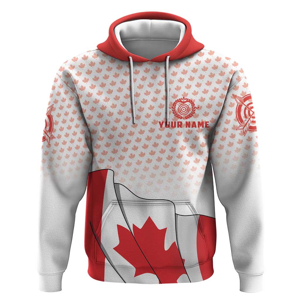 Personalized Canada Archery Hoodie Maple Leaf Canadian Flag