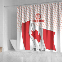 Personalized Canada Archery Shower Curtain Maple Leaf Canadian Flag