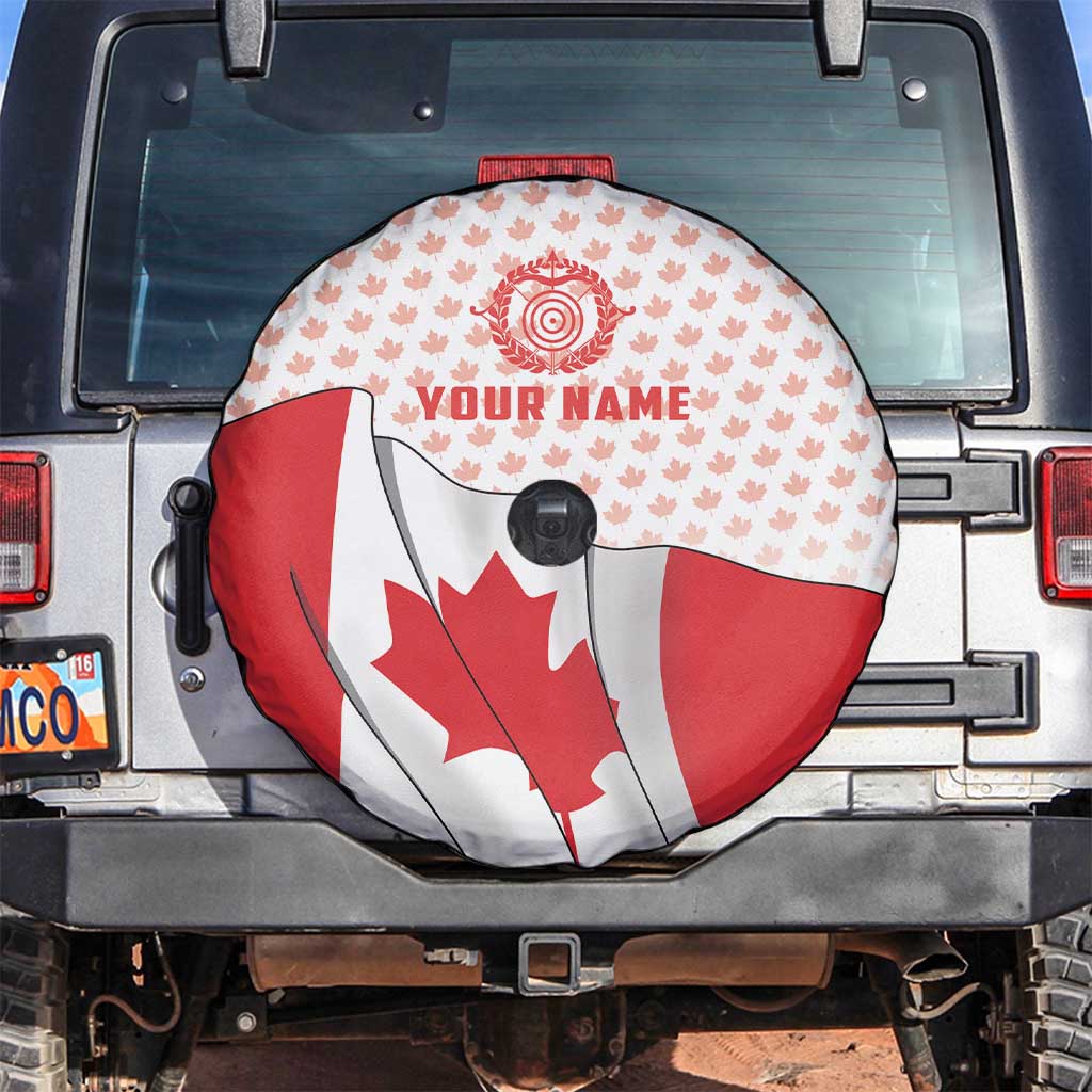 Personalized Canada Archery Spare Tire Cover Maple Leaf Canadian Flag