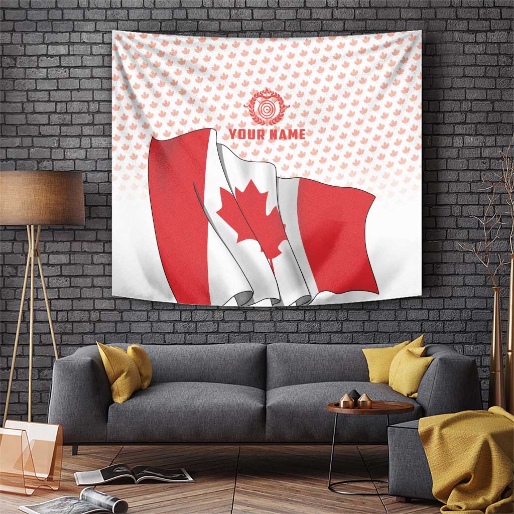 Personalized Canada Archery Tapestry Maple Leaf Canadian Flag