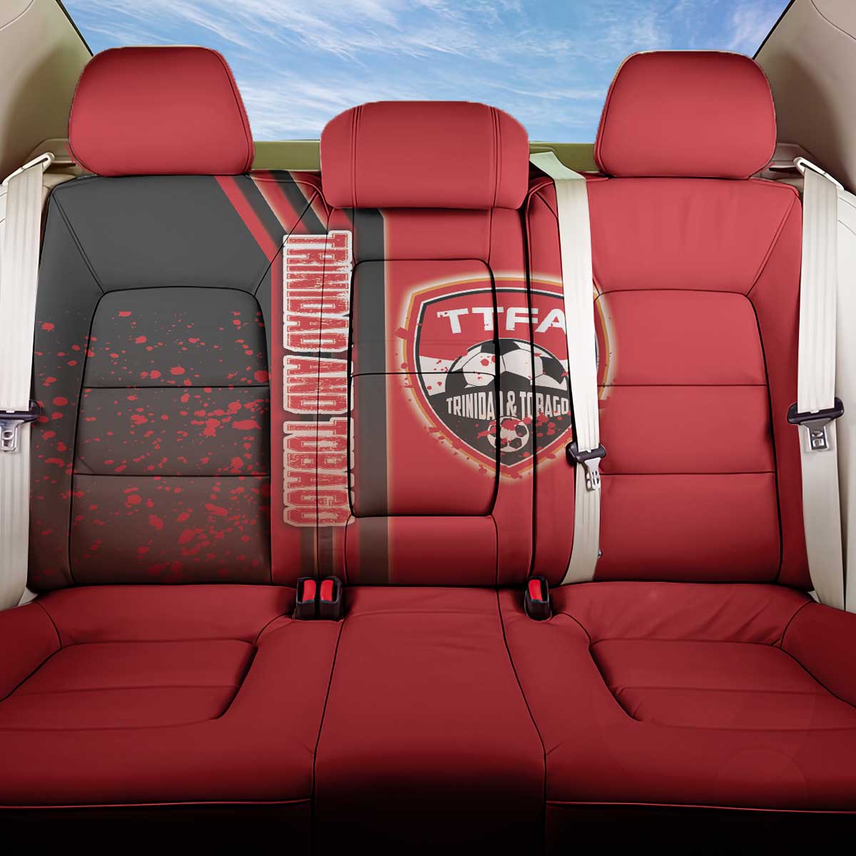 Trinidad and Tobago Football Back Car Seat Cover Soca Warriors Soccer - Road To Champion