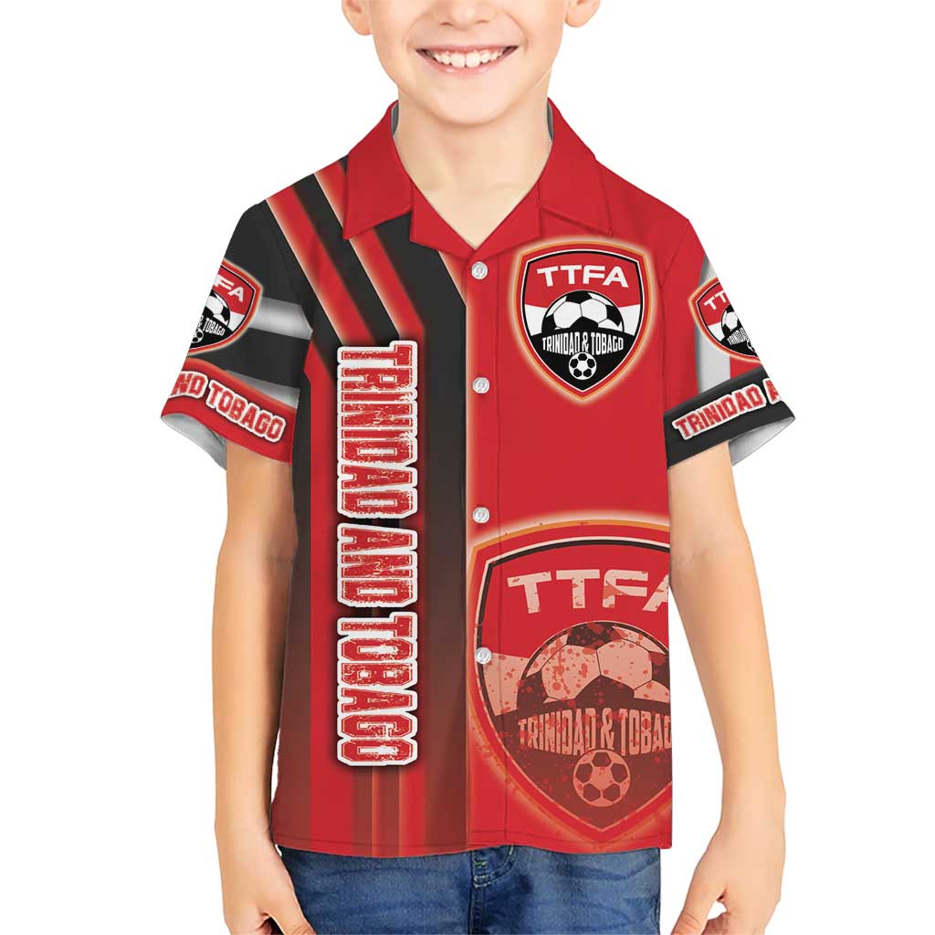 Trinidad and Tobago Football Kid Hawaiian Shirt Soca Warriors Soccer - Road To Champion