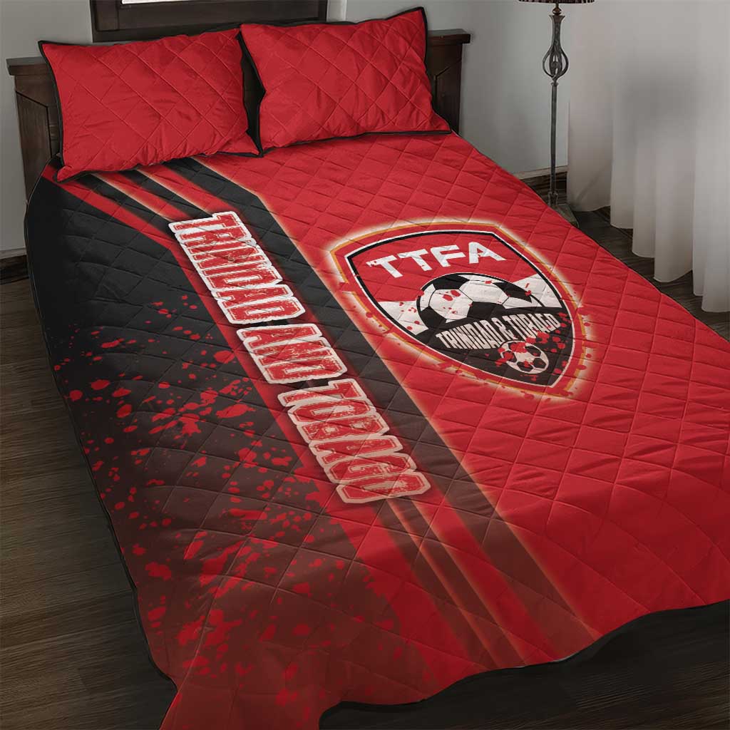 Trinidad and Tobago Football Quilt Bed Set Soca Warriors Soccer - Road To Champion