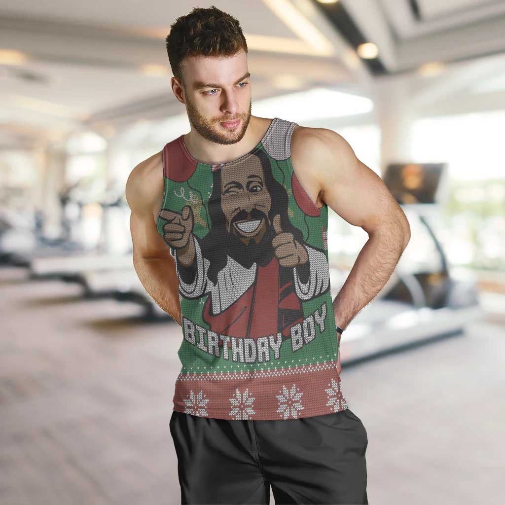 Birthday Boy Jesus Men Tank Top African Christian - Wonder Print Shop