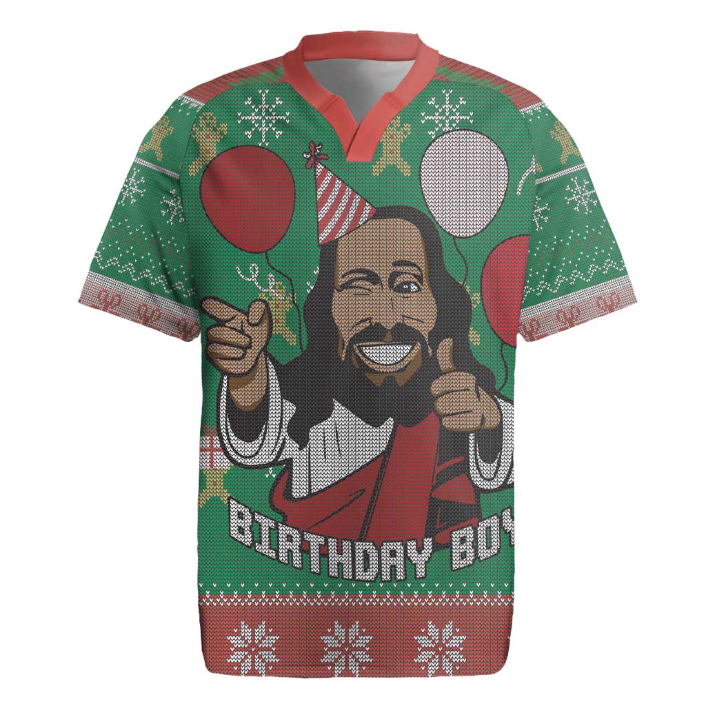 Birthday Boy Jesus Rugby Jersey African Christian - Wonder Print Shop