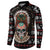 Warrior Of Indian Skull Button Sweatshirt Native American - Wonder Print Shop