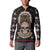 Warrior Of Indian Skull Button Sweatshirt Native American - Wonder Print Shop