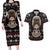 Warrior Of Indian Skull Couples Matching Long Sleeve Bodycon Dress and Hawaiian Shirt Native American