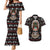 Warrior Of Indian Skull Couples Matching Mermaid Dress and Hawaiian Shirt Native American