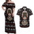 Warrior Of Indian Skull Couples Matching Off Shoulder Maxi Dress and Hawaiian Shirt Native American - Wonder Print Shop