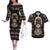 Warrior Of Indian Skull Couples Matching Off The Shoulder Long Sleeve Dress and Hawaiian Shirt Native American