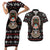 Warrior Of Indian Skull Couples Matching Short Sleeve Bodycon Dress and Hawaiian Shirt Native American - Wonder Print Shop