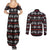 Warrior Of Indian Skull Couples Matching Summer Maxi Dress and Long Sleeve Button Shirt Native American