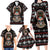 Warrior Of Indian Skull Family Matching Long Sleeve Bodycon Dress and Hawaiian Shirt Native American